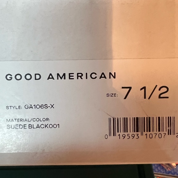 Good American Suede Thong Zipper Block Heel Sandals size 7.5 NEW - Picture 4 of 4